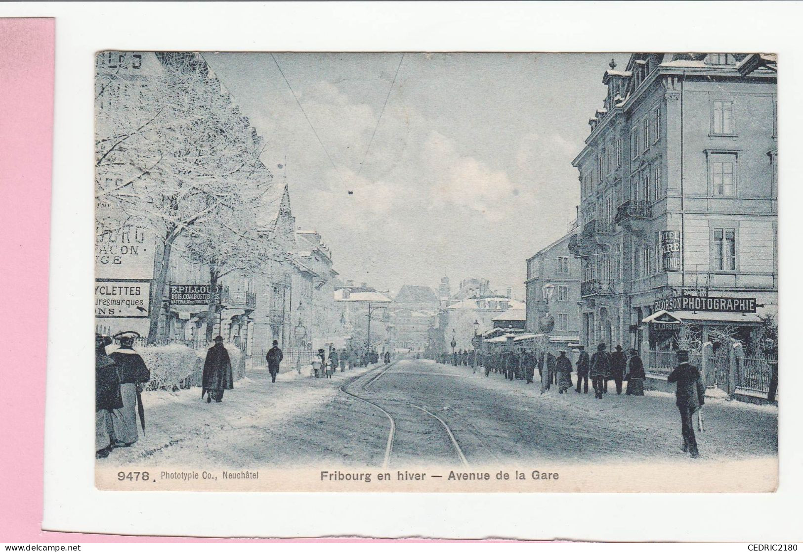 FRIBOURG EN HIVER AVENUE DE LA GARE ANIMEE - Fribourg