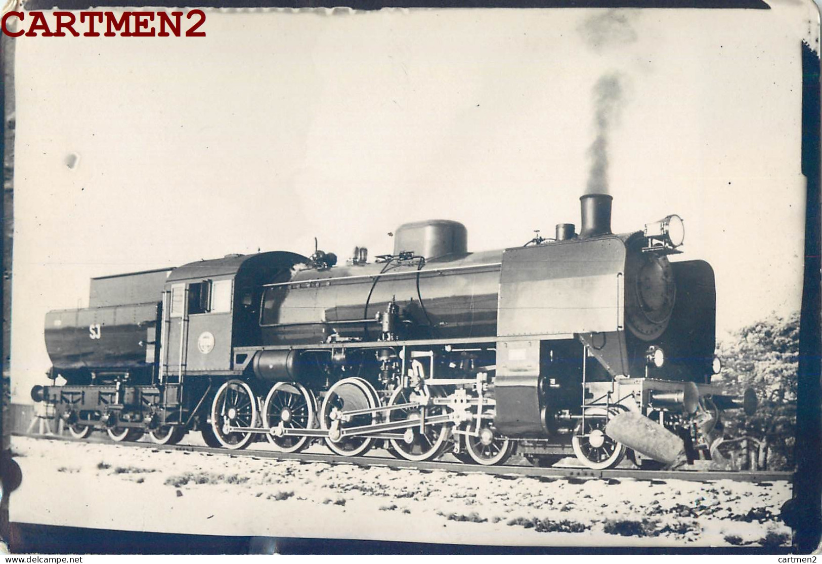 PHOTOGRAPHIE SUEDE LOUIS DAVALLON HERMANN TRAIN TRAMWAY LOCOMOTIVE ZUG BAHNHOF LOKOMOTIVE STATION  - Eisenbahnen