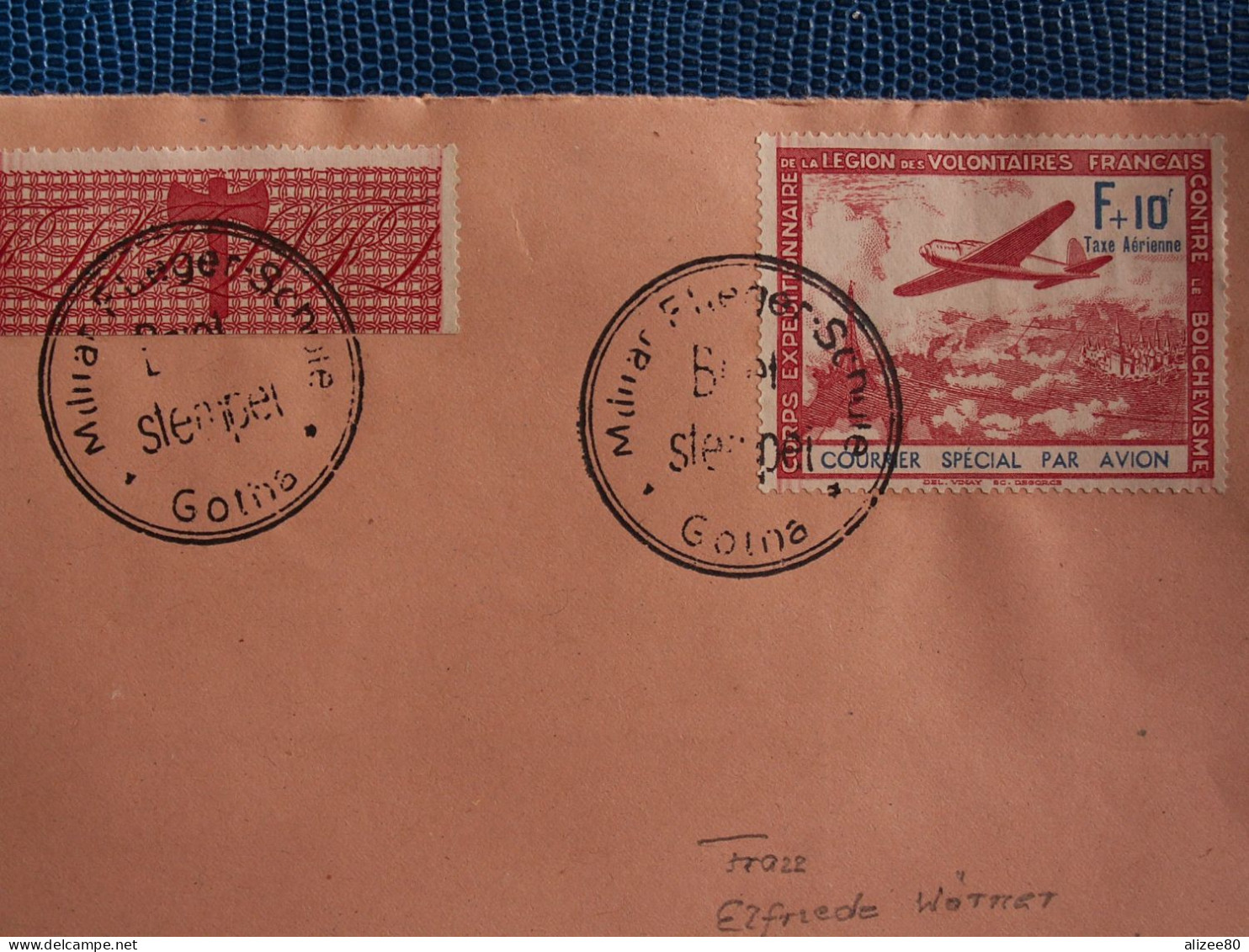 ENVELOPPE   Avec  TIMBRE   L V F   --  COURRIER  SPECIAL  PAR  AVION - Military Airmail