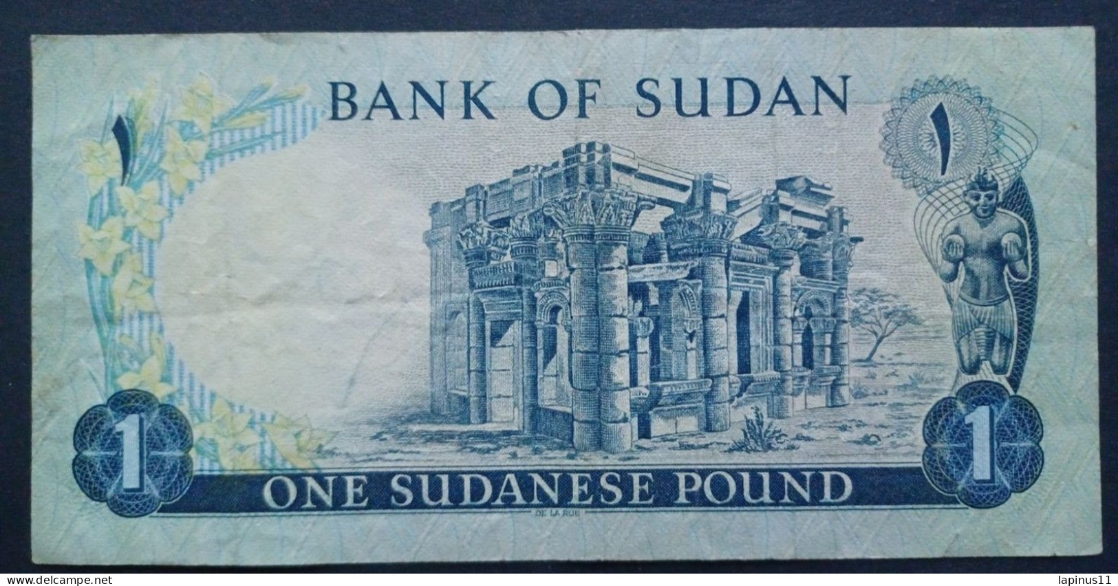 BANKNOTE SUDAN 1 POUND 1970 WMK RHINOCEROS CIRCULATED - Sudan