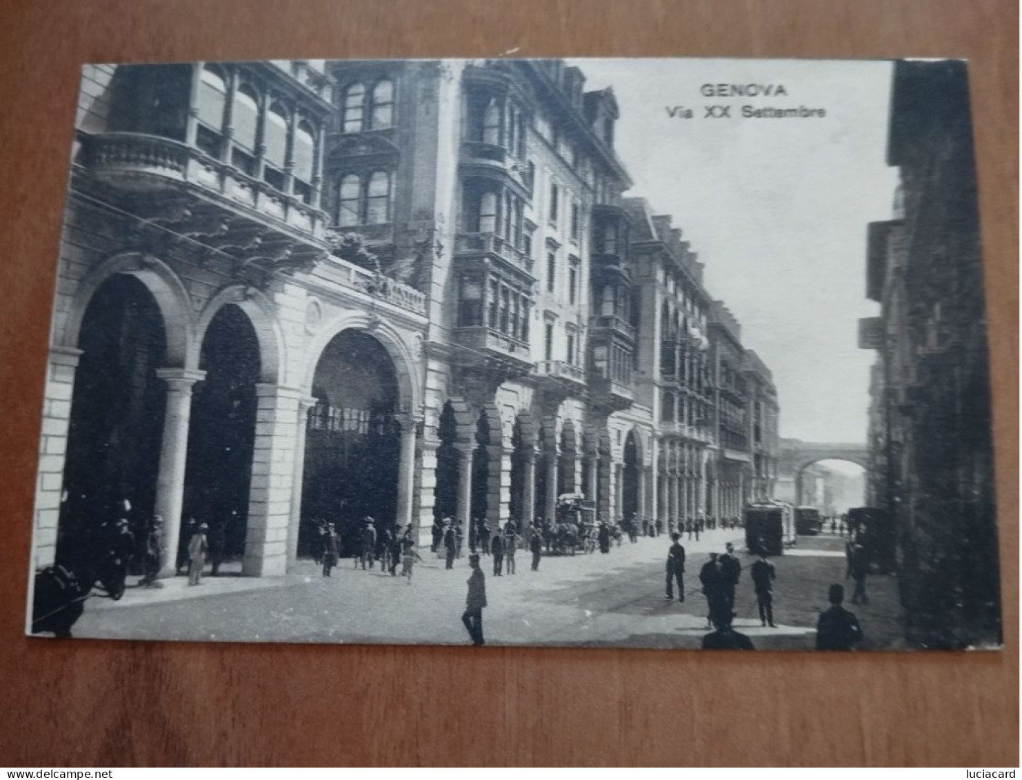 GENOVA -VIA XX SETTEMBRE ANIMATA TRAM - Genova (Genoa)