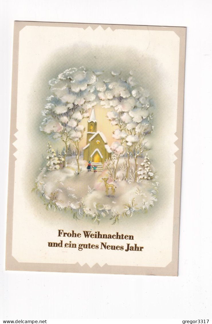 E6264) Frohe WEIHNACHTEN - Und Ein Gutes Neues JAHR - KIRCHE Schnee Reh Etc. - Gel. VÖLKERMARKT 1986 - Autres & Non Classés