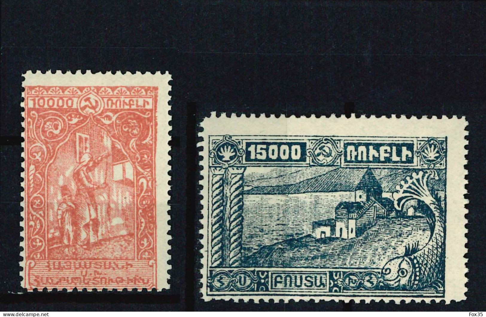 Armenia 1919-1923, 1921 First Constantinople Pictorials Issue, 'complete' set, perforated, sold as genuine, CV 48€