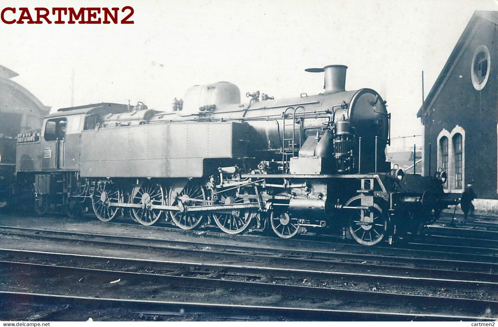 CARTE PHOTO PARIS GARE TRAIN TRAMWAY LOCOMOTIVE ZUG BAHNHOF CHEMINS DE FER LOKOMOTIVE STATION TRENO LOCOMOTORA - Metro, Stations