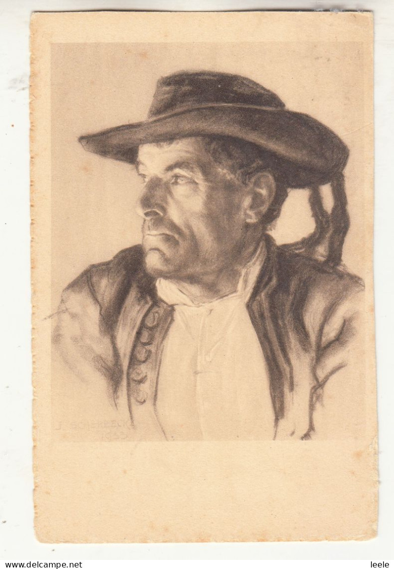 CP60.  Vintage Postcard. Drawing Of A Man In A Hat. - 1900-1949