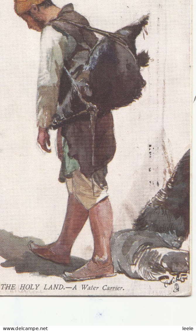 CP21. Vintage Tucks Postcard. The Holy Land. A Water Carrier. - Israël