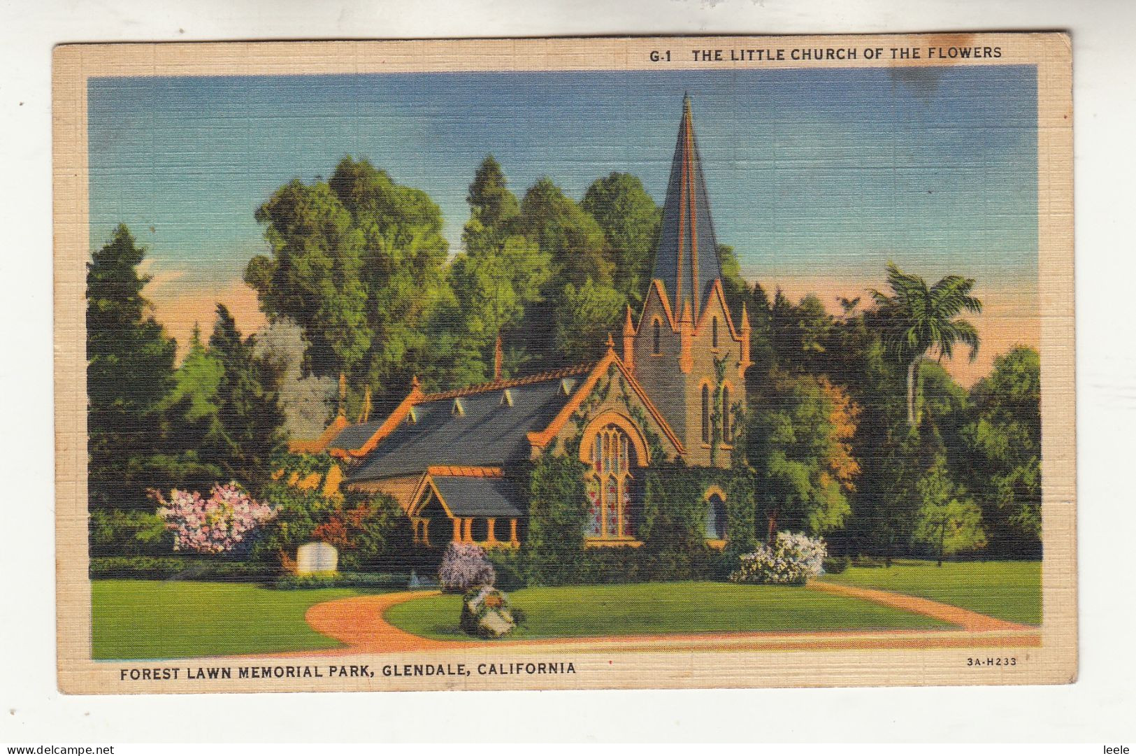 CP35.  Vintage US Postcard. Little Church Of The Flowers, Glendale, California. USA - Other & Unclassified