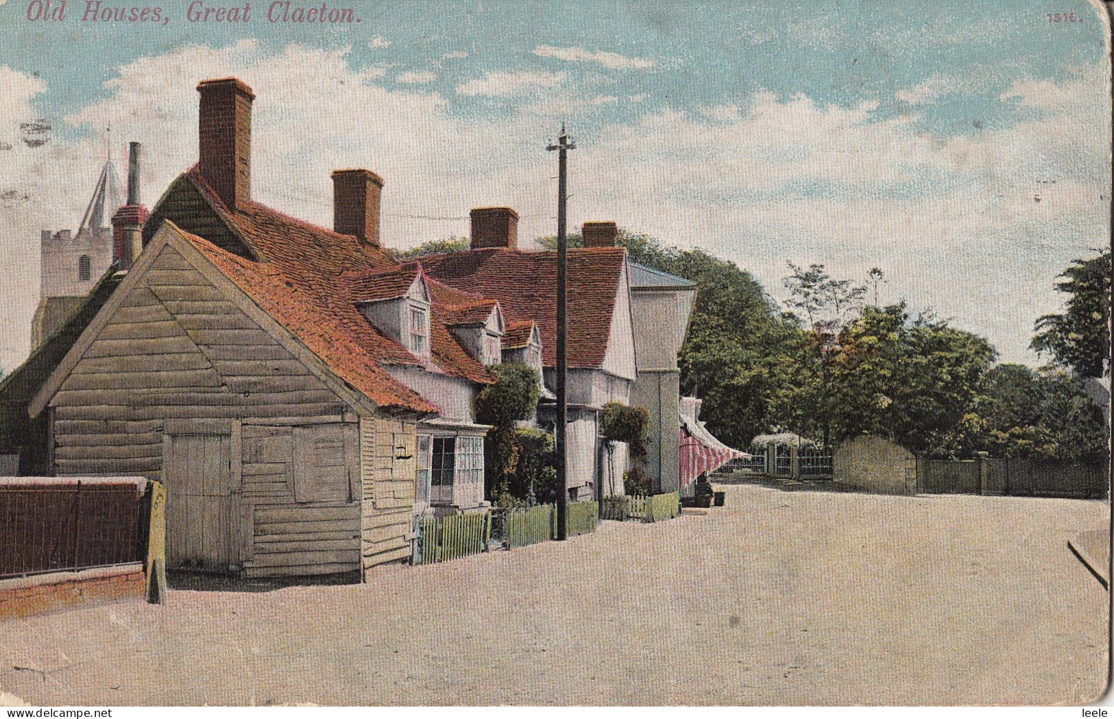 CP33. Vintage Postcard. Old Houses. Great Clacton. Essex - Clacton On Sea
