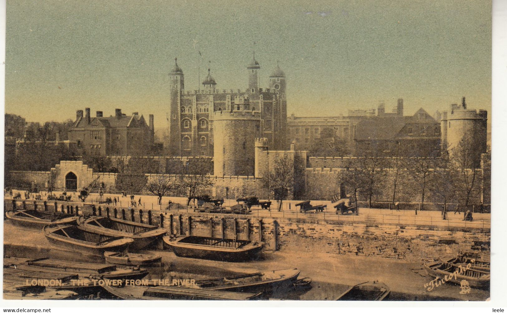 CP74. Vintage Tucks Postcard. The Tower From The River. London - Tower Of London