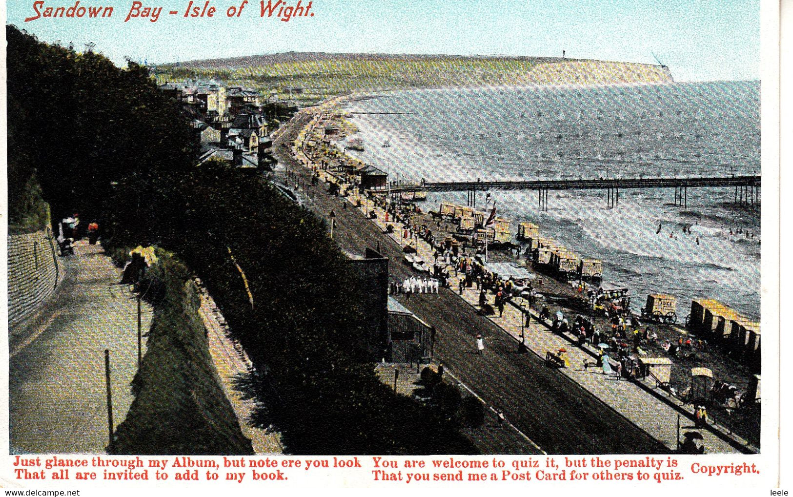 CP06. Vintage Postcard. Sandown Bay - Isle Of Wight. - Sandown