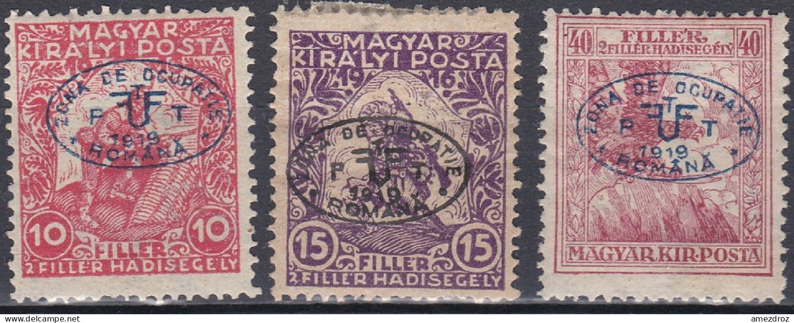 Hongrie Debrecen 1919 Mi 11-13 * Timbres De Bienfaisance  (A12) - Debreczen