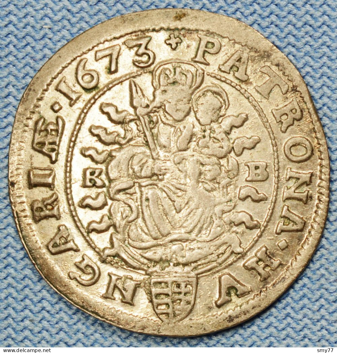 Hungary / Ungarn • 6 Kreuzer 1673 KB • Leopold I • Vzgl / AUNC • Krajczar / Habsburg Austria Autriche Hongrie • [24-486] - Hongrie