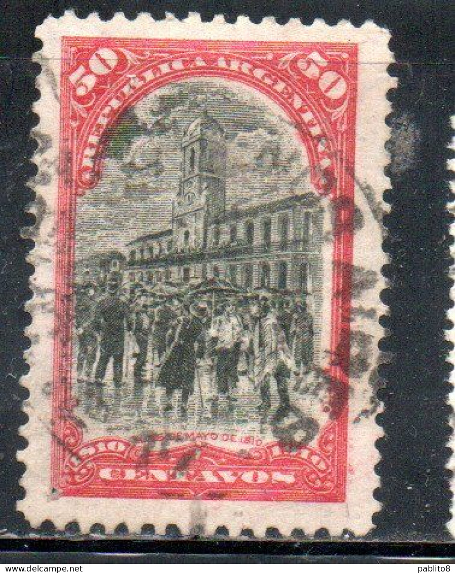 ARGENTINA 1910 FIRST MEETING OF REPUBLICAN GOVERNMENT 50c USED USADO OBLITERE' - Usati