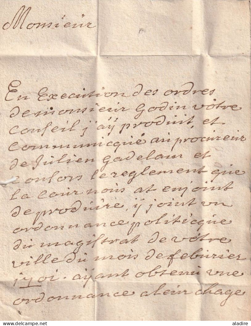 1716 - Lettre De 3 Pages De DOUAY Douai Vers Vallenciennes Valenciennes, Aujourd'hui Nord - Début Du Règne De Louis XV - 1701-1800: Precursors XVIII