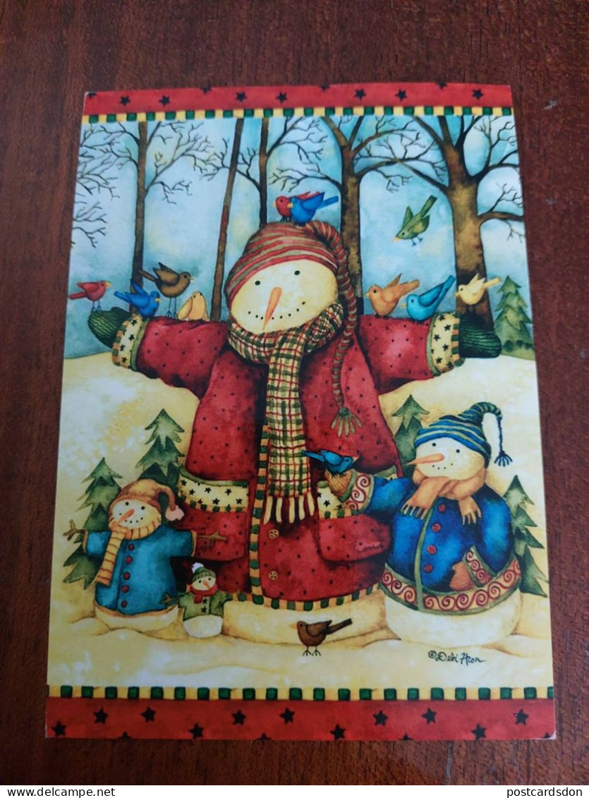 Snowman - Modern Ukrainian Postcard - Postcrossing - 2010s - Ukraine