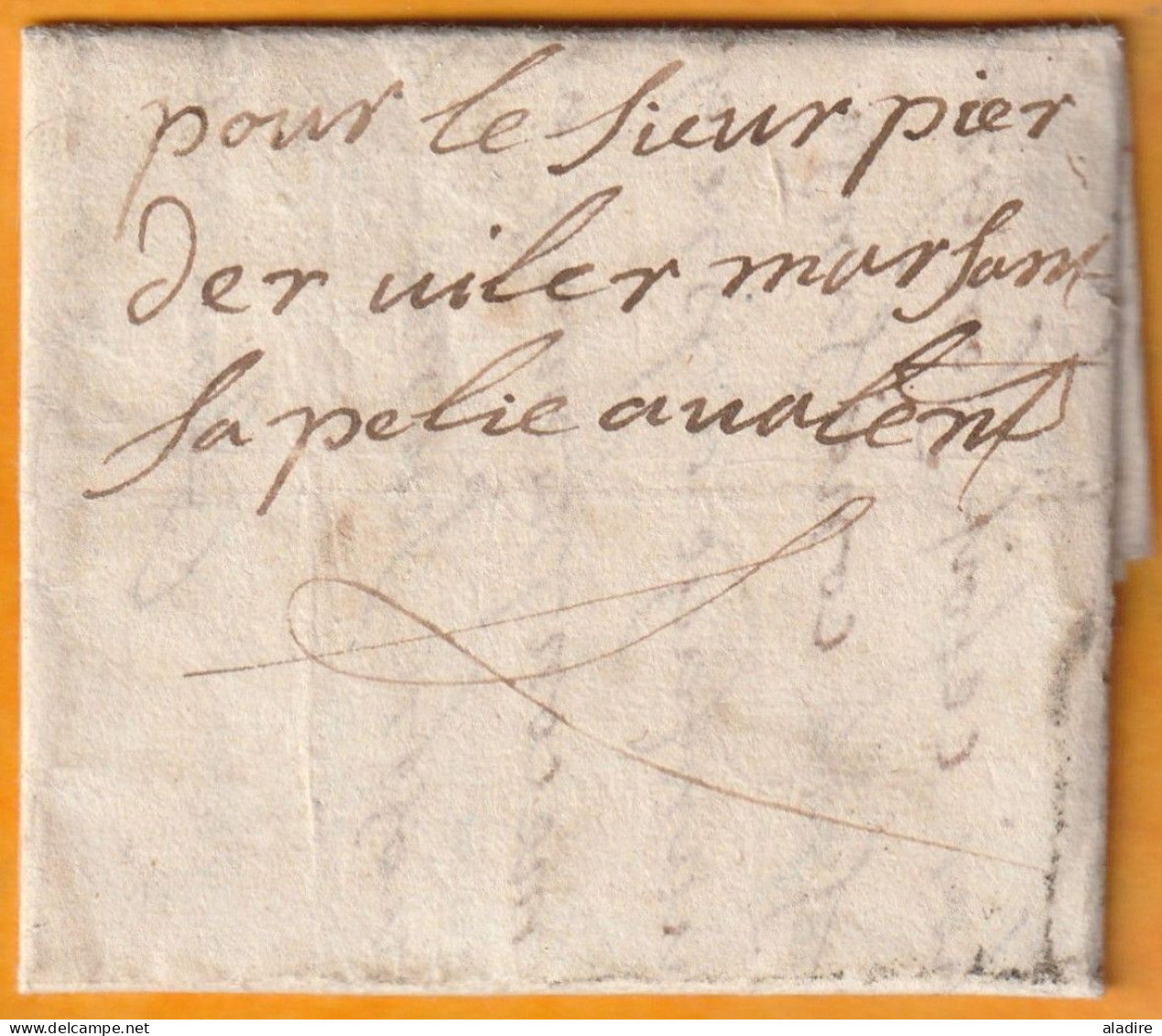 1716 - Jolie Lettre Avec Correspondance Familiale De 2 Pages De Vilereaux VILLEREAU, Nord Vers Valenciennes - 1701-1800: Voorlopers XVIII