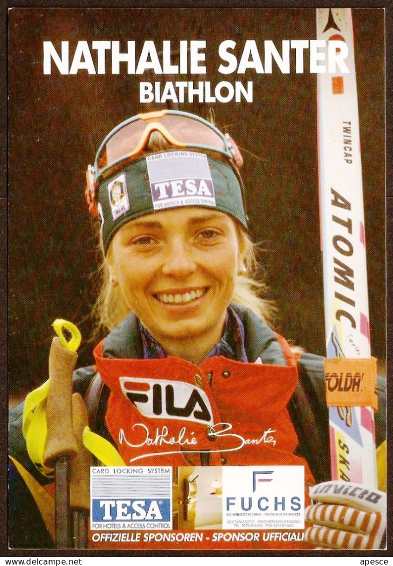 ITALIA - NATHALIE SANTER - BIATHLON - NUOVA - I - Sports D'hiver