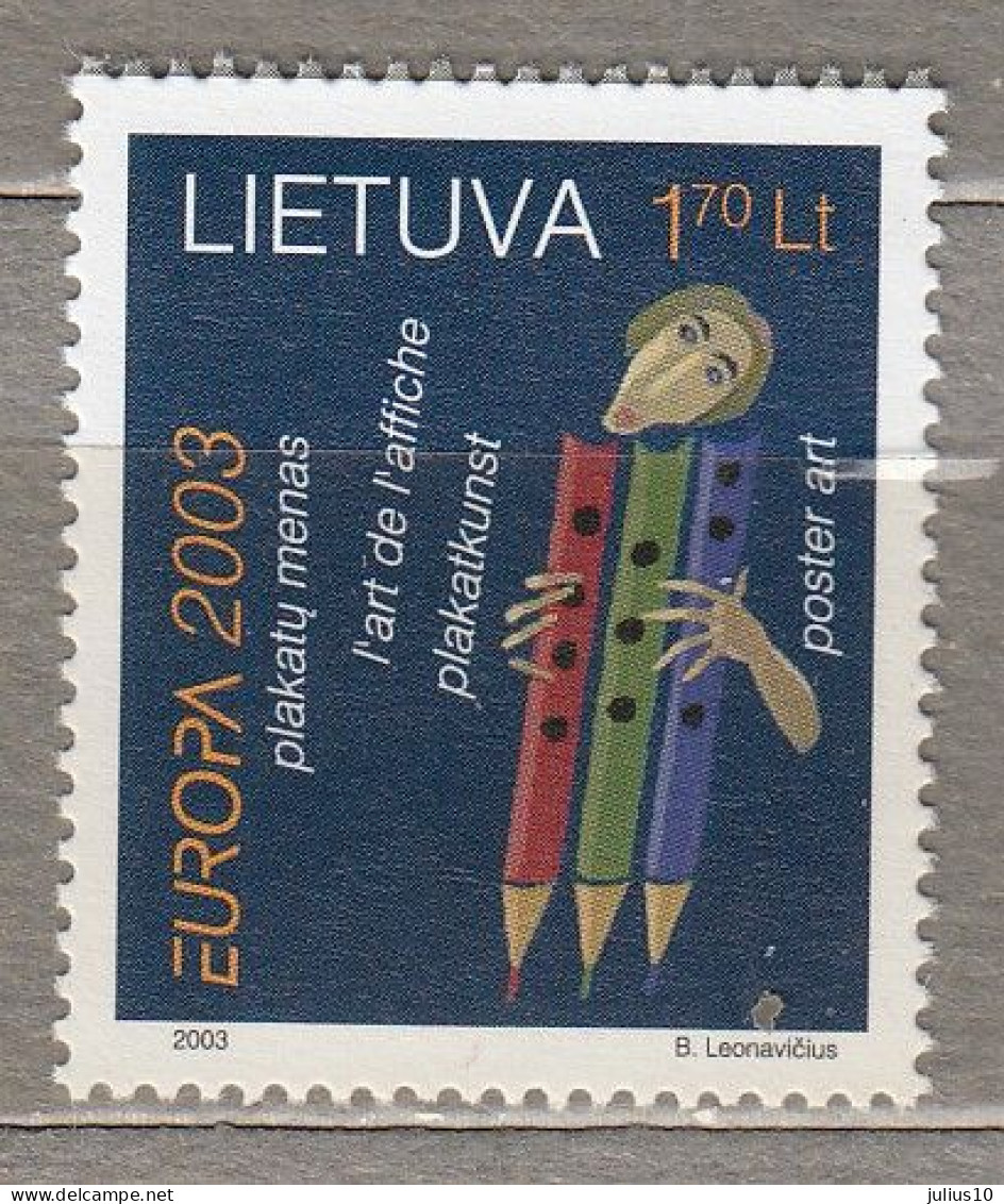 LITHUANIA 2003 Europa CEPT Placate MNH(**) Mi 816 # Lt681 - 2003