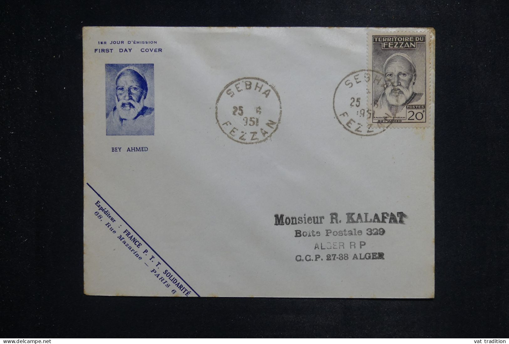 FEZZAN  - Enveloppe FDC En 1951 - Beyahmed - L 151104 - Lettres & Documents