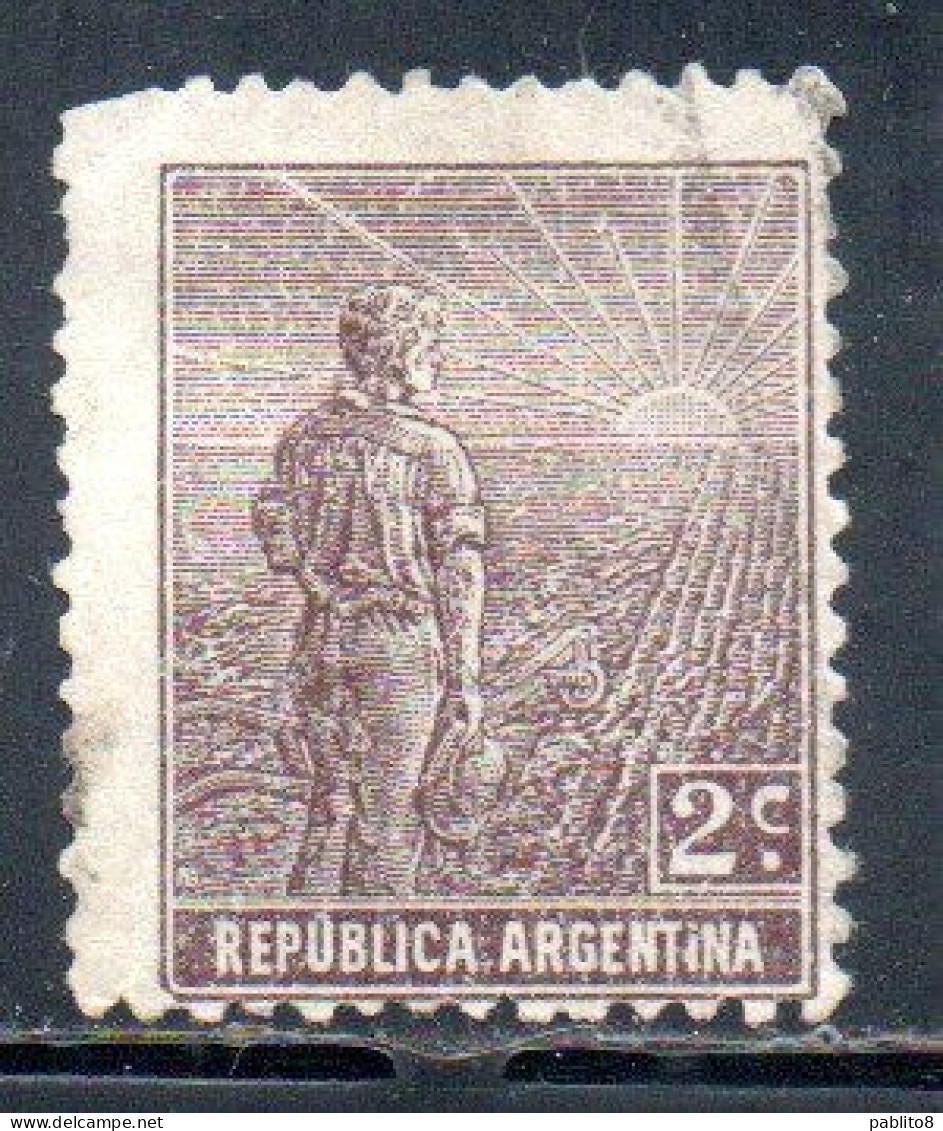 ARGENTINA 1911 AGRICULTURE 2c USED USADO OBLITERE' - Gebruikt