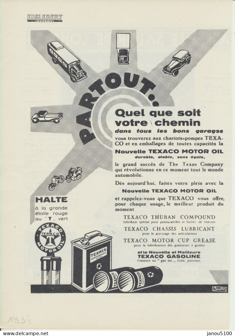 VIEUX PAPIERS   PUBLICITE POUR " LES PRODUITS PETROLIERS  -  STELLINE &  TEXACO "   2 PIECES. - Pubblicitari