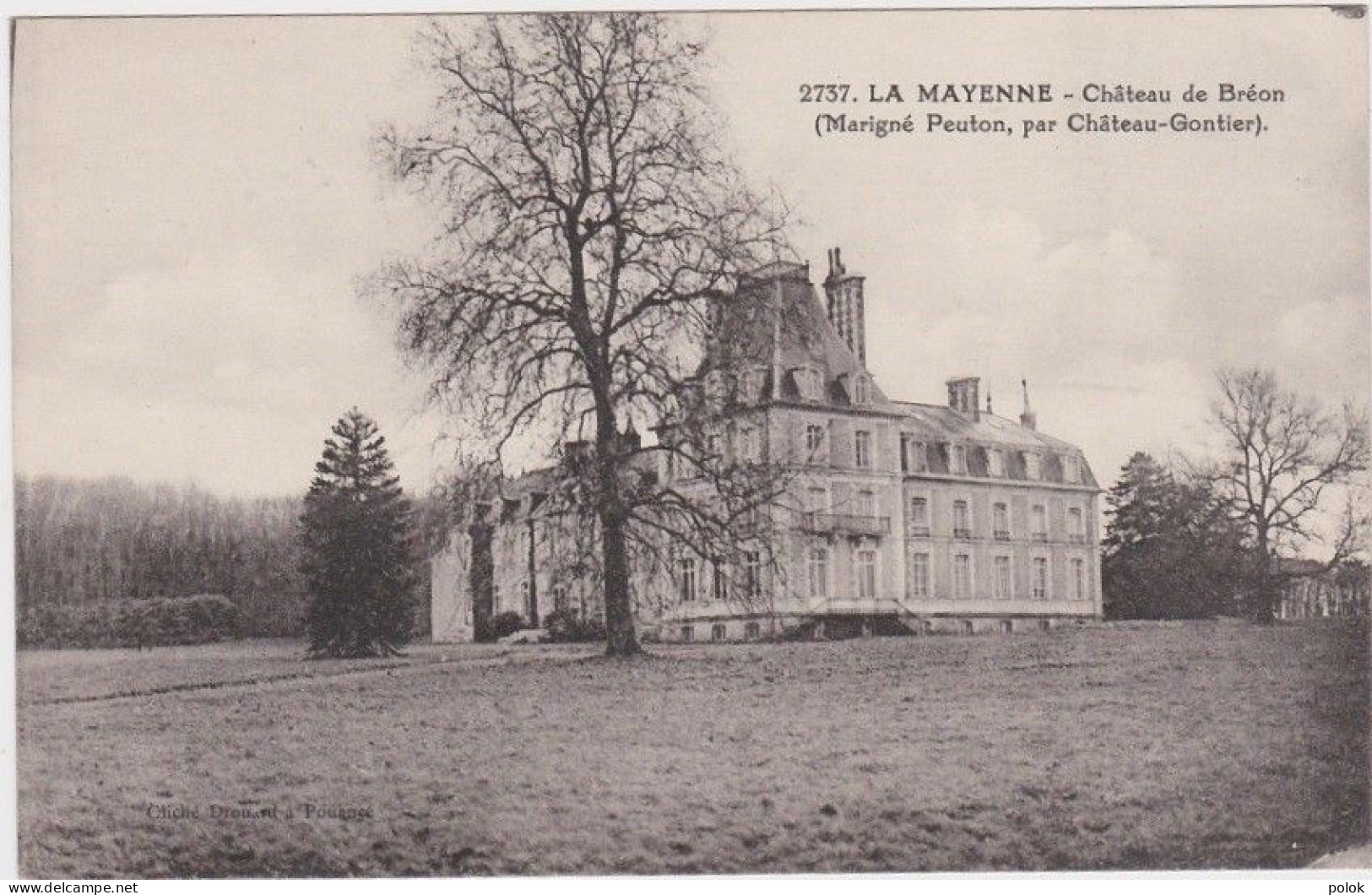 Cn – Cpa LA MAYENNE – Château De Bréon (Marigné Peuton Par Château Gontier) - Chateau Gontier