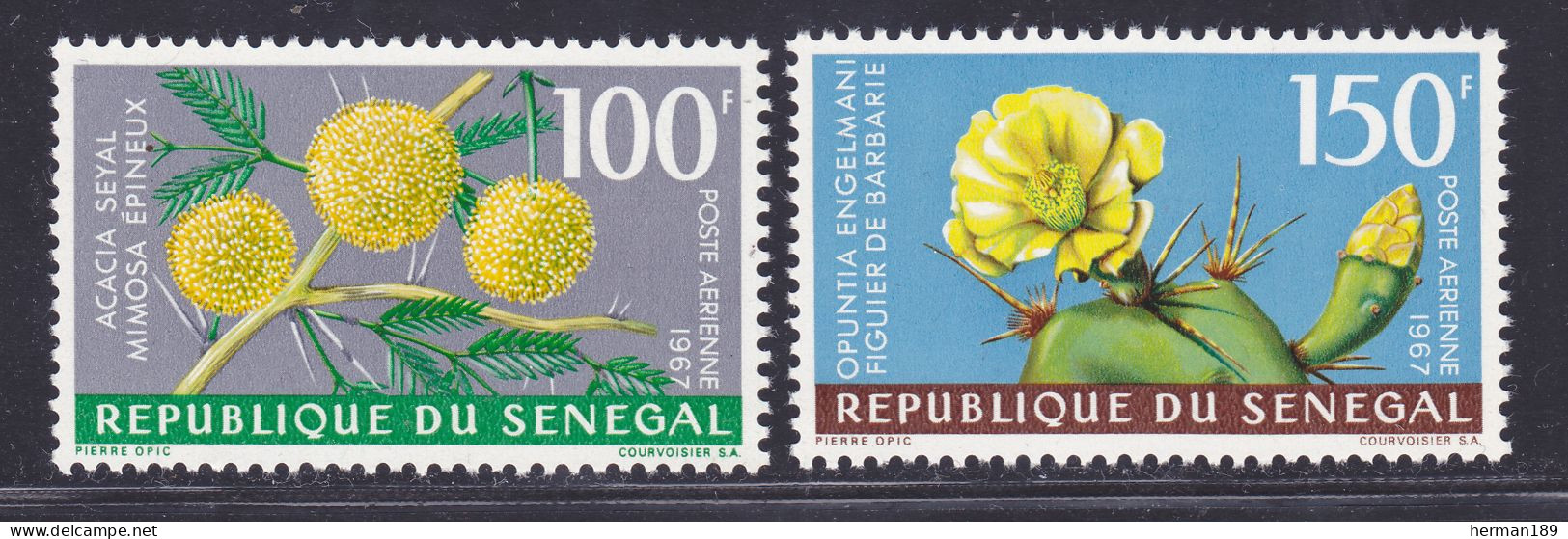 SENEGAL AERIENS N°   59 & 60 ** MNH Neufs Sans Charnière, TB (D7629) Fleurs Divers - 1967 - Senegal (1960-...)