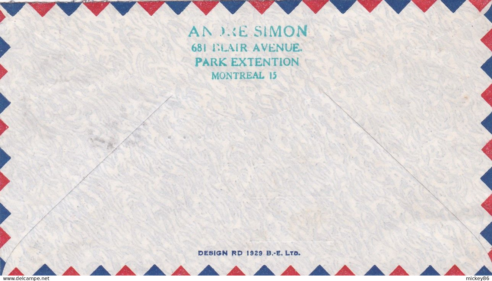 CANADA--1950--Lettre De MONTREAL Pour CHATEAUROUX-36 (France) ..timbre ..cachet  2 NO 1954....personnalisée André Simon - Briefe U. Dokumente