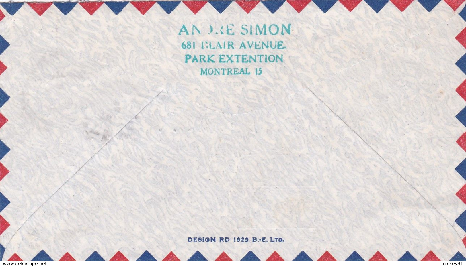 CANADA--1950--Lettre De MONTREAL Pour CHATEAUROUX-36 (France) ..timbre ..cachet  2 NO 1954....personnalisée André Simon - Storia Postale