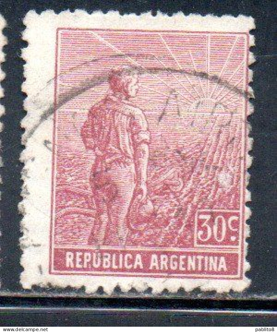 ARGENTINA 1911 AGRICULTURE 30c USED USADO OBLITERE' - Gebraucht