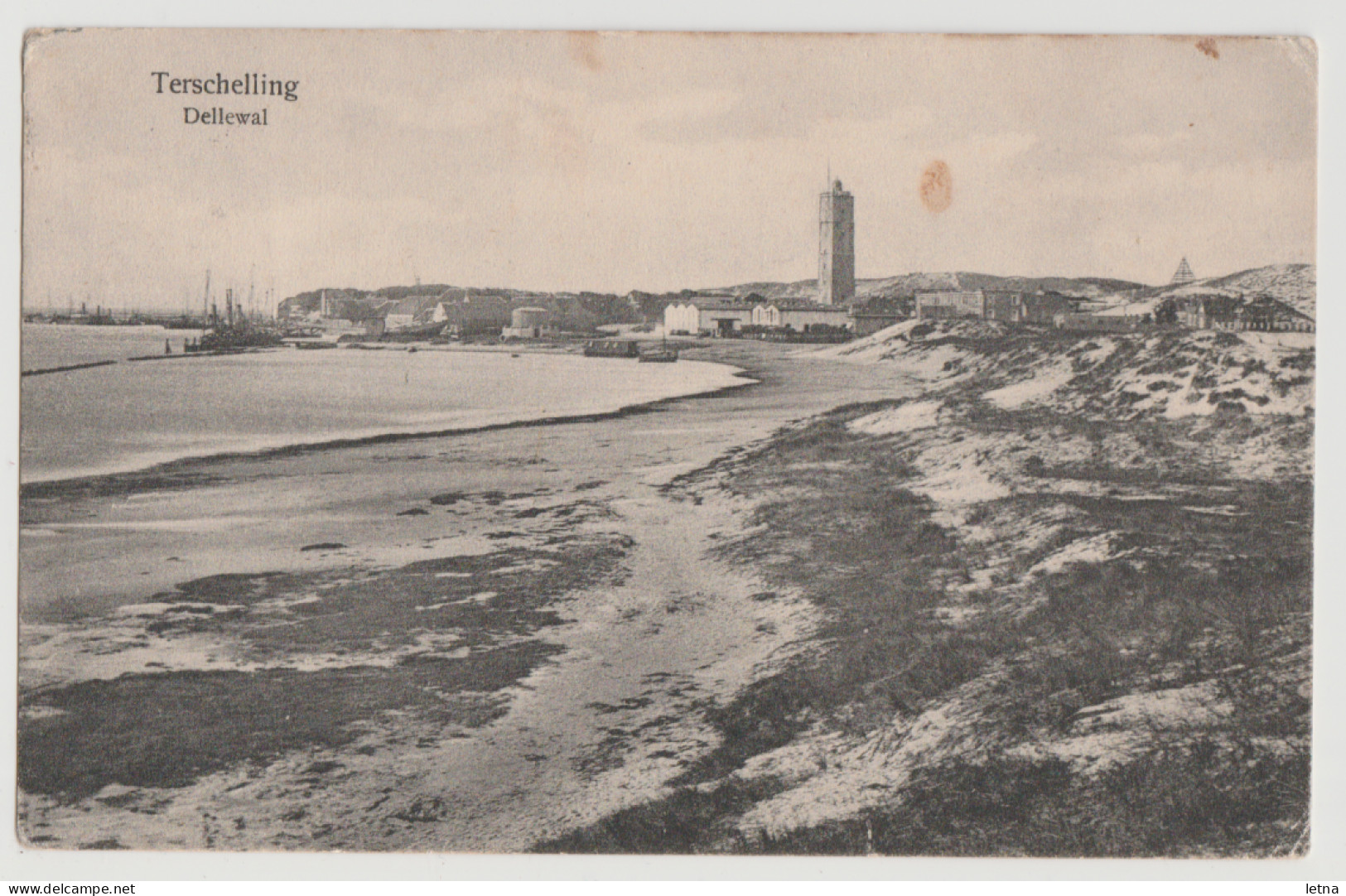 NETHERLANDS Brandaris Oldest Lighthouse TERSCHELLING ISLAND Postcard 1929 Pmk 5c Stamp - Autres & Non Classés