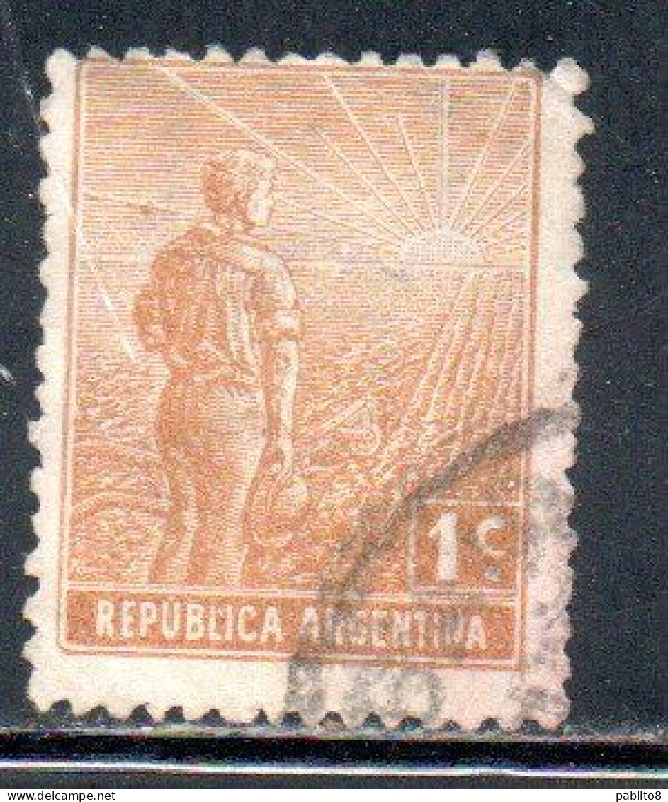 ARGENTINA 1912 1914 AGRICULTURE 1c USED USADO OBLITERE' - Usados