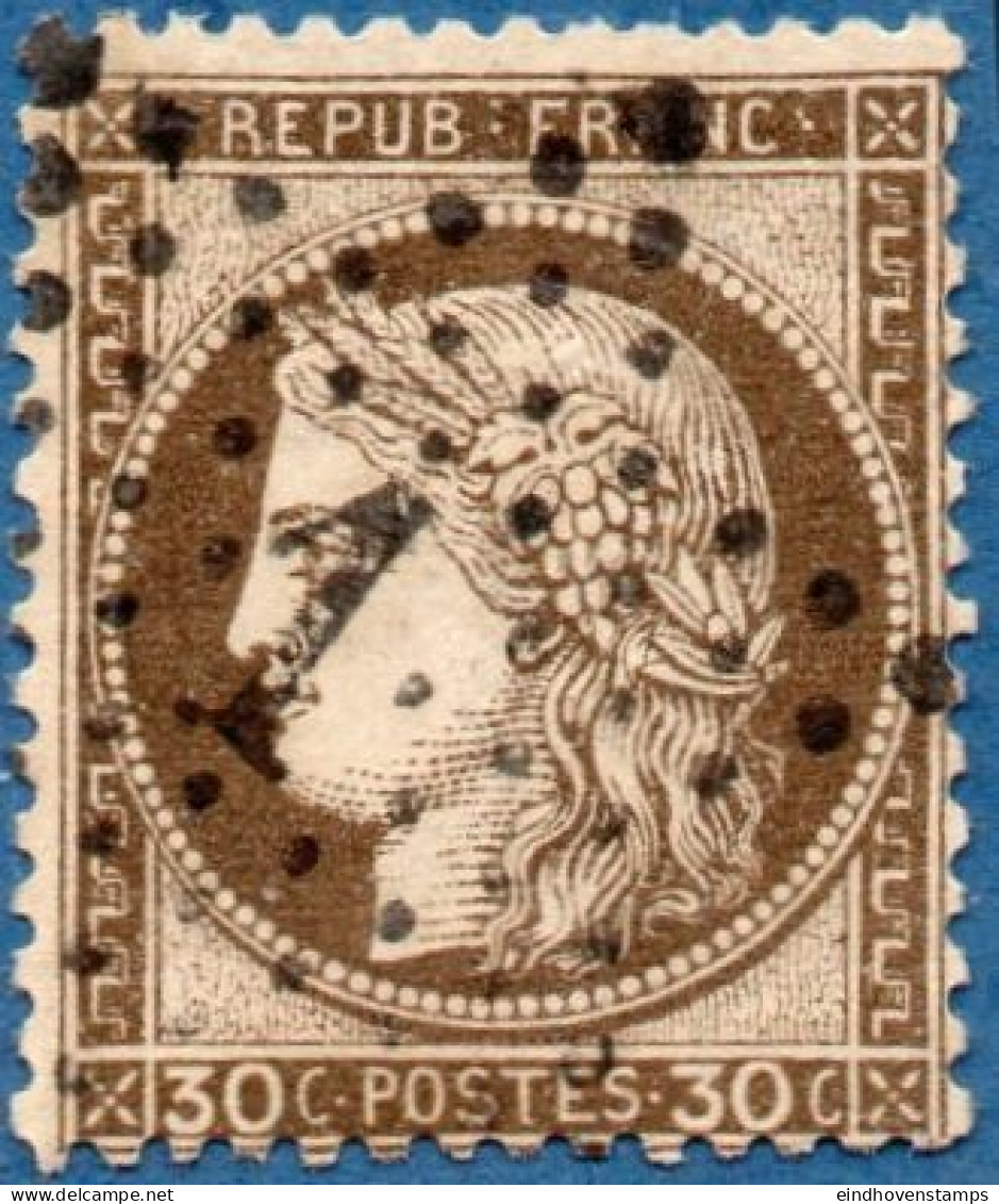 France 1872 30 C Ceres  Cancelled Paris Etoile 1 - 1871-1875 Ceres