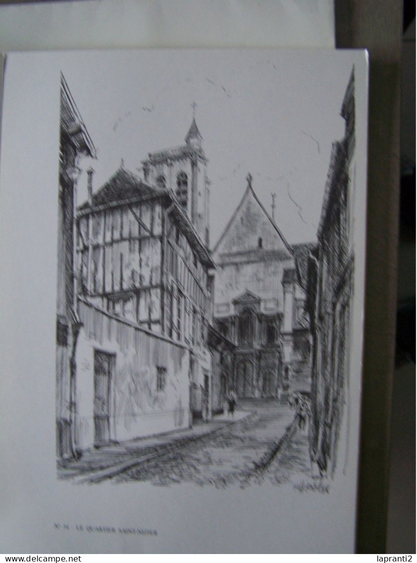 TROYES. AUBE. "EN FLANANT DANS TROYES". 61 DESSINS ORIGINAUX DE ROLAND IROLLA. - Champagne - Ardenne