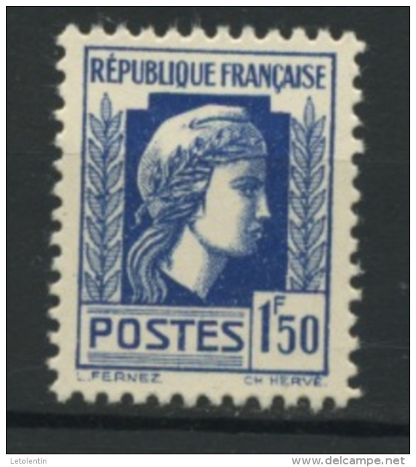 FRANCE - MARIANNE D'ALGER - N° Yvert 639** - 1944 Gallo E Marianna Di Algeri