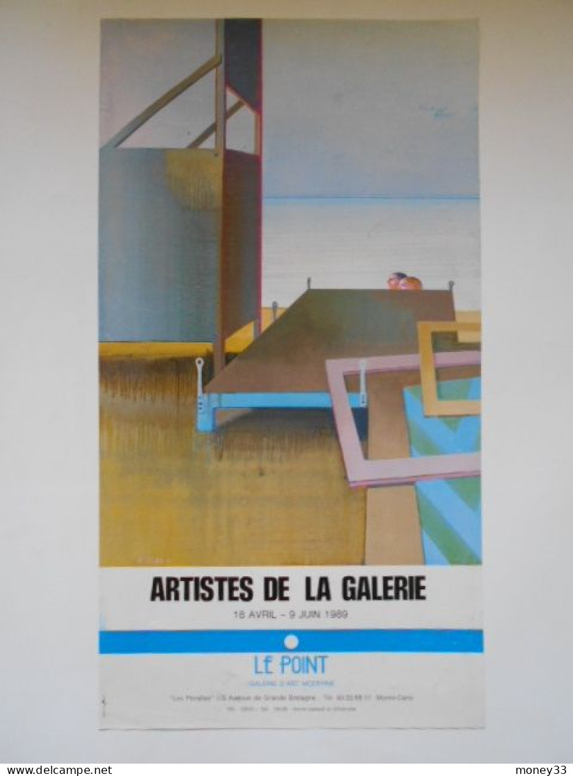 Affiche D'exposition " Leonardo CREMONINI " Galerie Le Point Monaco Monte-Carlo 18 Avril Au 9 Juin 1989 - Afiches