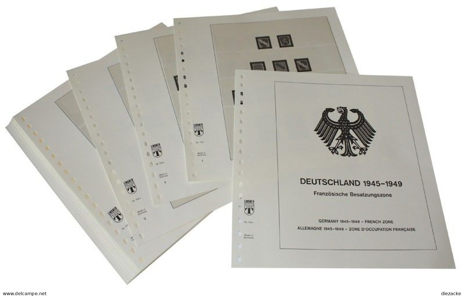 Lindner-T Französische Besatzungszone 1945-1949 Vordrucke T118C Neuware ( - Pre-printed Pages