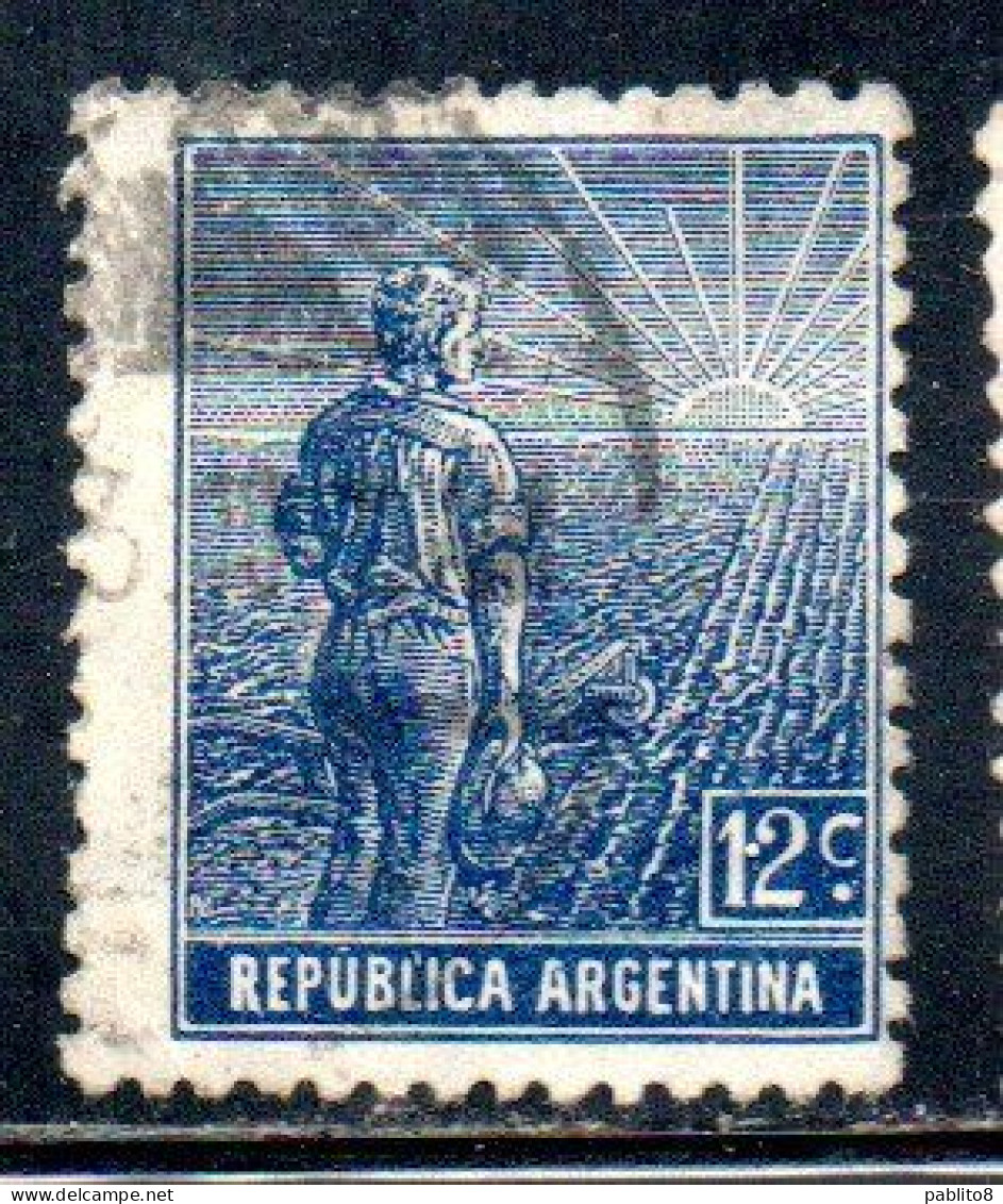 ARGENTINA 1912 1914 AGRICULTURE 12c USED USADO OBLITERE' - Gebraucht