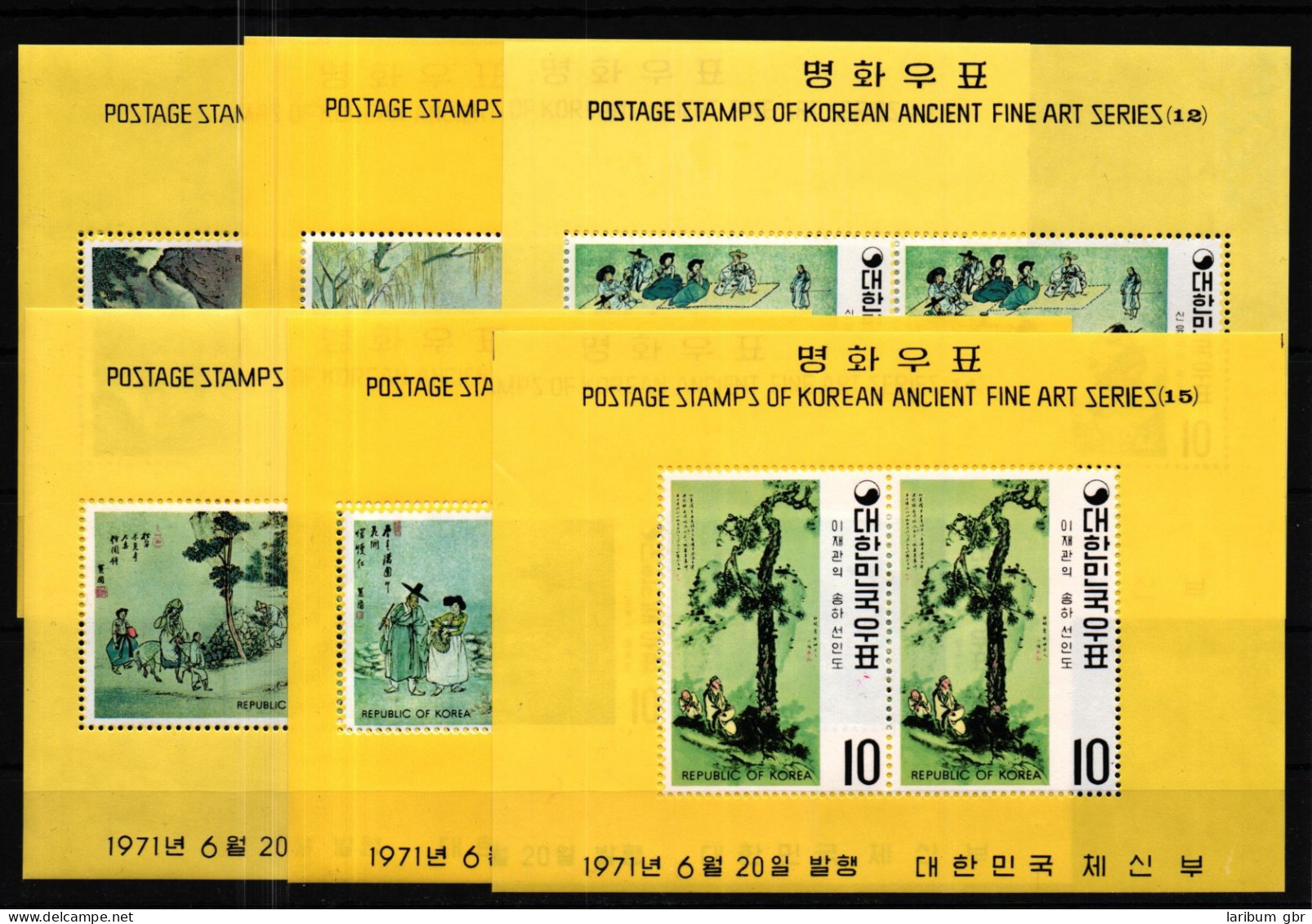 Korea Süd Block 329-334 Postfrisch Als Blockausgabe #GF087 - Corea Del Sur