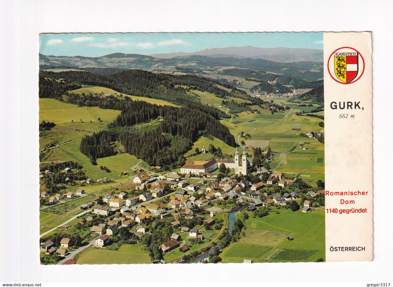 E6280) 9342 GURK - Tolle LUFTBILD AK - Alpine Luftbild 1973 - Gurk