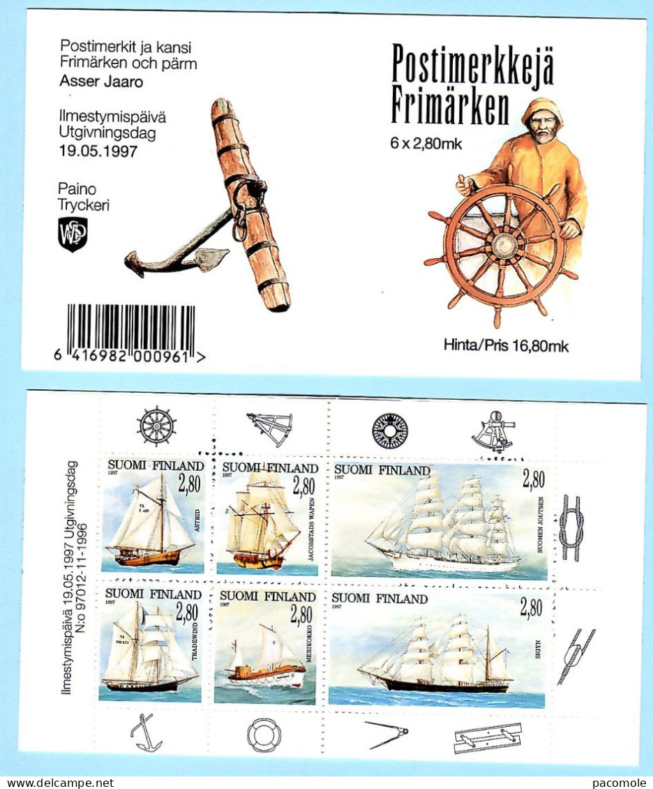 Finlande - Centenaire Navigation Maritime Et Association Finlandaise Sauvetage En Mer - Voiliers - Postzegelboekjes