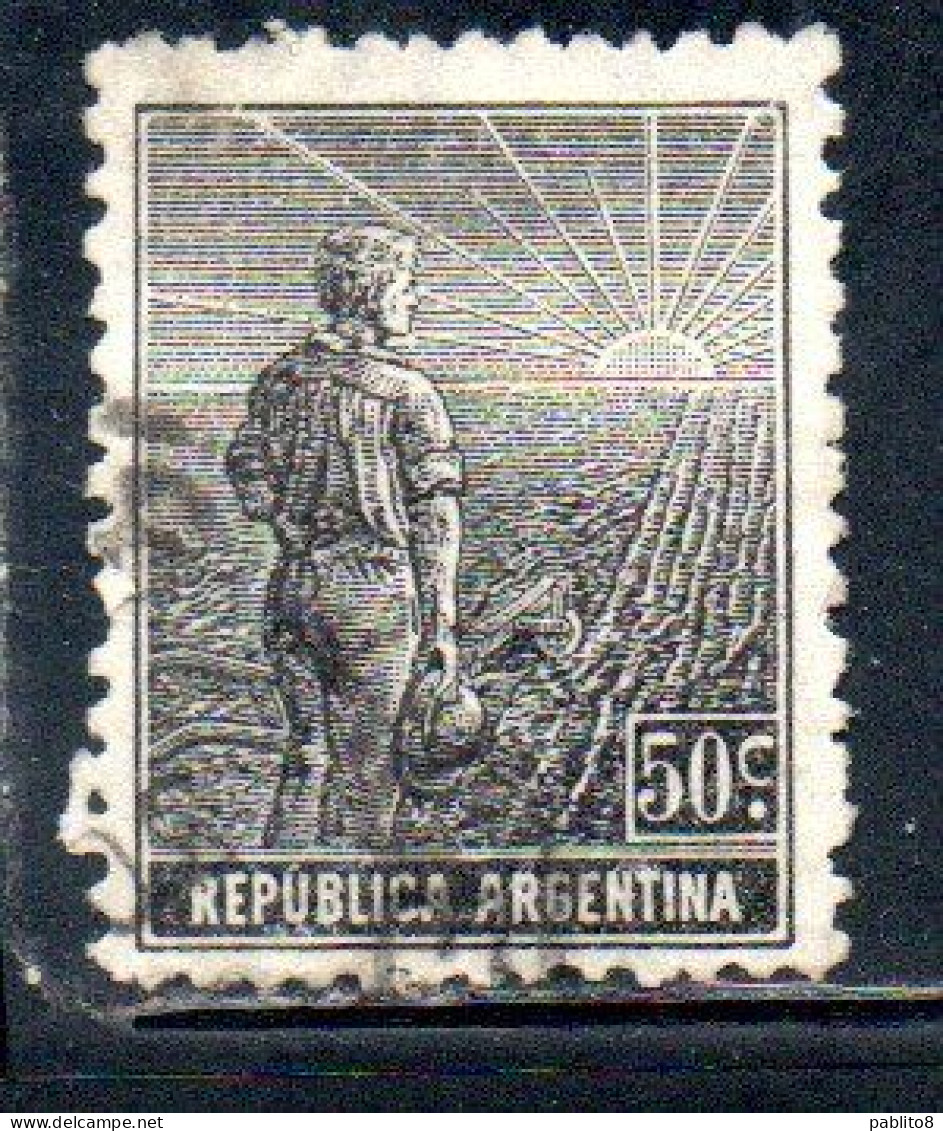 ARGENTINA 1912 1914 AGRICULTURE 50c USED USADO OBLITERE' - Used Stamps