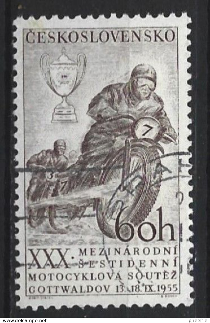 Ceskoslovensko 1955  Motorcycling   Y.T. 828 (0) - Used Stamps