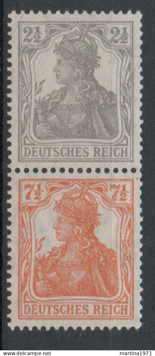 Z187/ Deutsches Reich Zusammendruck S11a Geprüft Infla Berlin Postfrisch/ ** - Carnets & Se-tenant