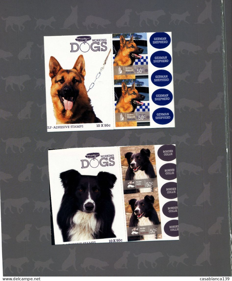 Australia 2000, Working Dogs, Folder With 6 Mini Sheets Of 10 Self Adhesive Sheets In Attractive Folder, Unique Edition - Lettres & Documents