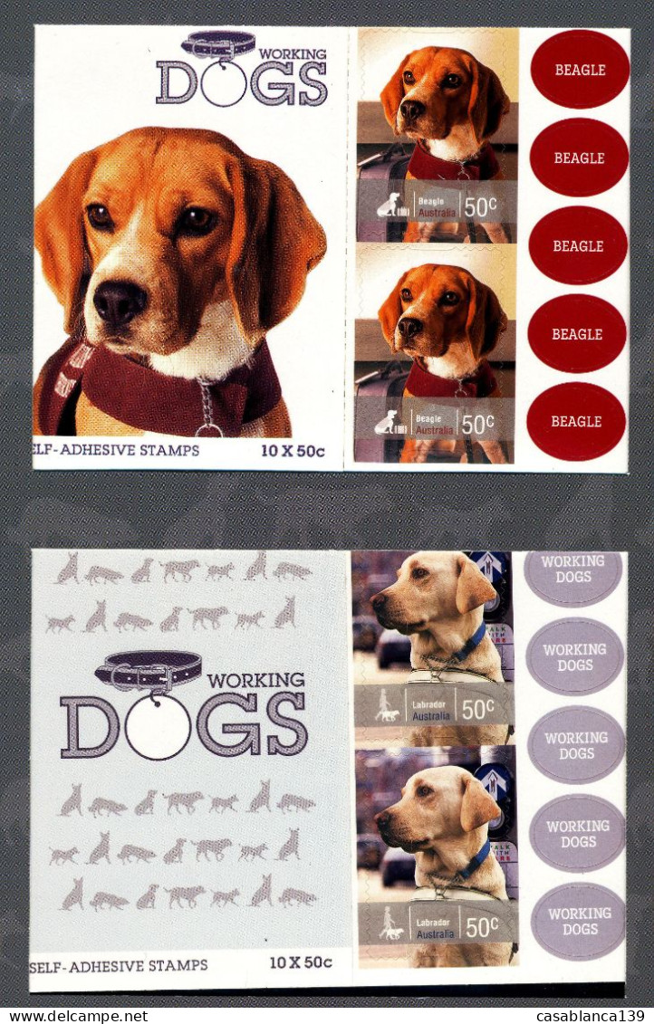 Australia 2000, Working Dogs, Folder With 6 Mini Sheets Of 10 Self Adhesive Sheets In Attractive Folder, Unique Edition - Lettres & Documents