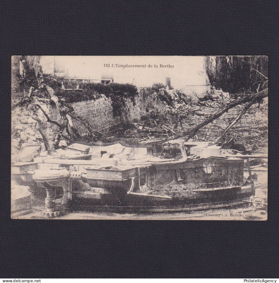 FRANCE, Postcard WWI, L'Emplacement De La Bertha, Unused - Weltkrieg 1914-18