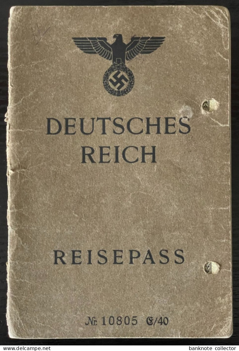 Deutschland, Germany - Deutsches Reich - Reisepass - Selten 1941 ! - 1939-45