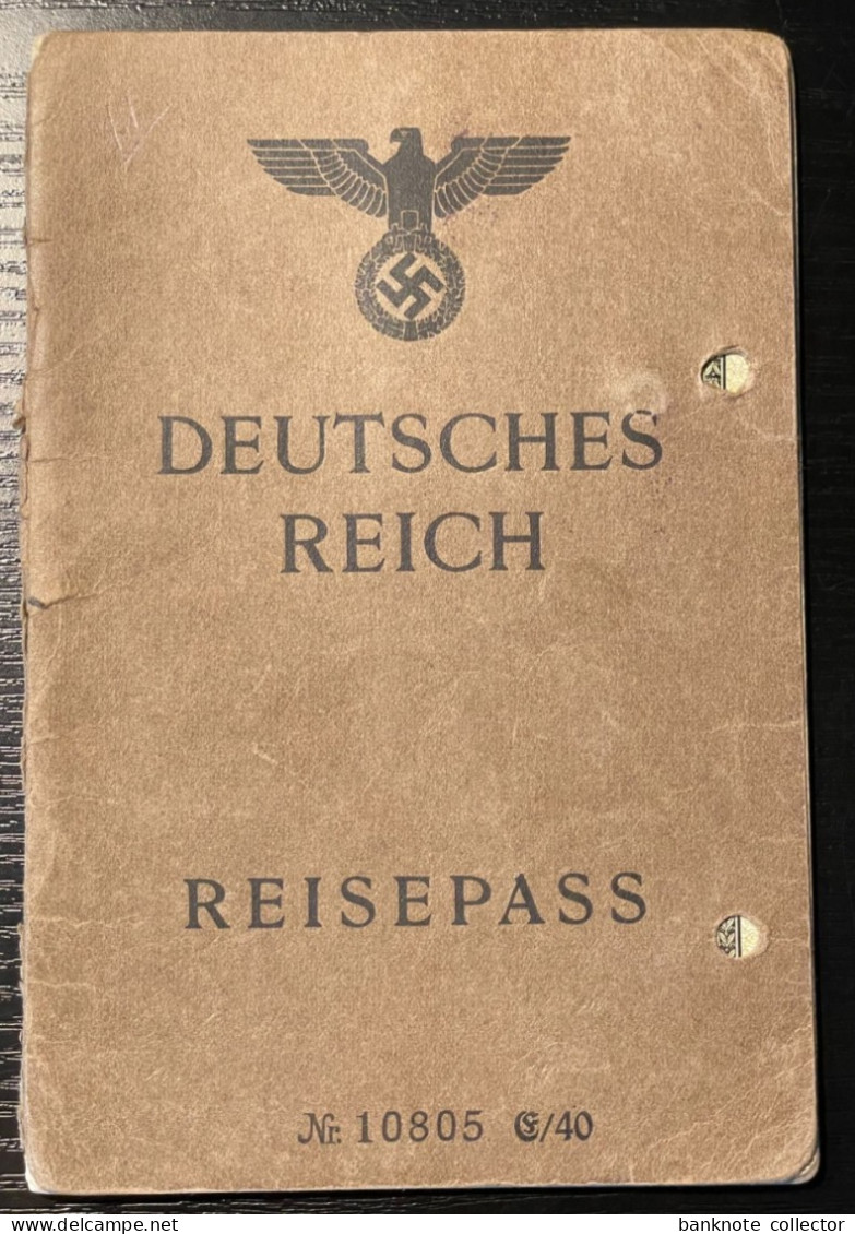 Deutschland, Germany - Deutsches Reich - Reisepass - selten 1941 !