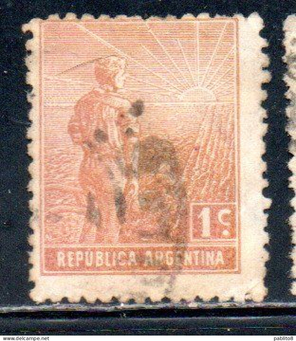 ARGENTINA 1915 AGRICULTURE 1c USED USADO OBLITERE' - Used Stamps